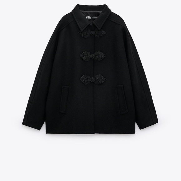 Zara wool blend toggle coat size xs